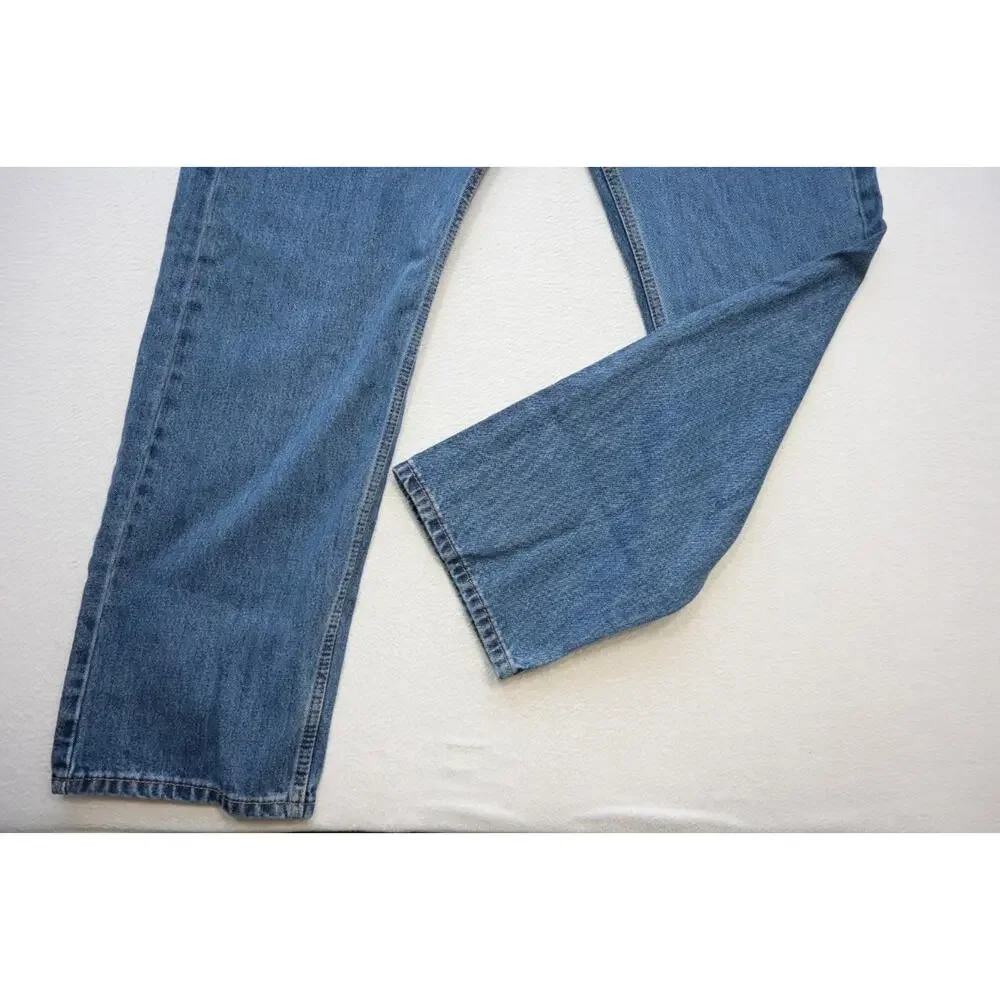 Levi's‎ 505 Regular Fit Straight Blue Rugged Denim Jeans Mens Size 38 x 30